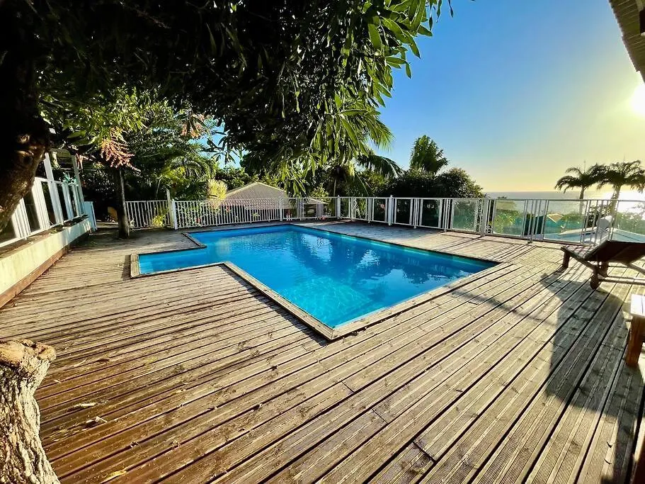 Bungalow Alnamaka : Vue Mer - Piscine - Plage A 5Mn Pointe-Noire 0*,  Guadeloupe